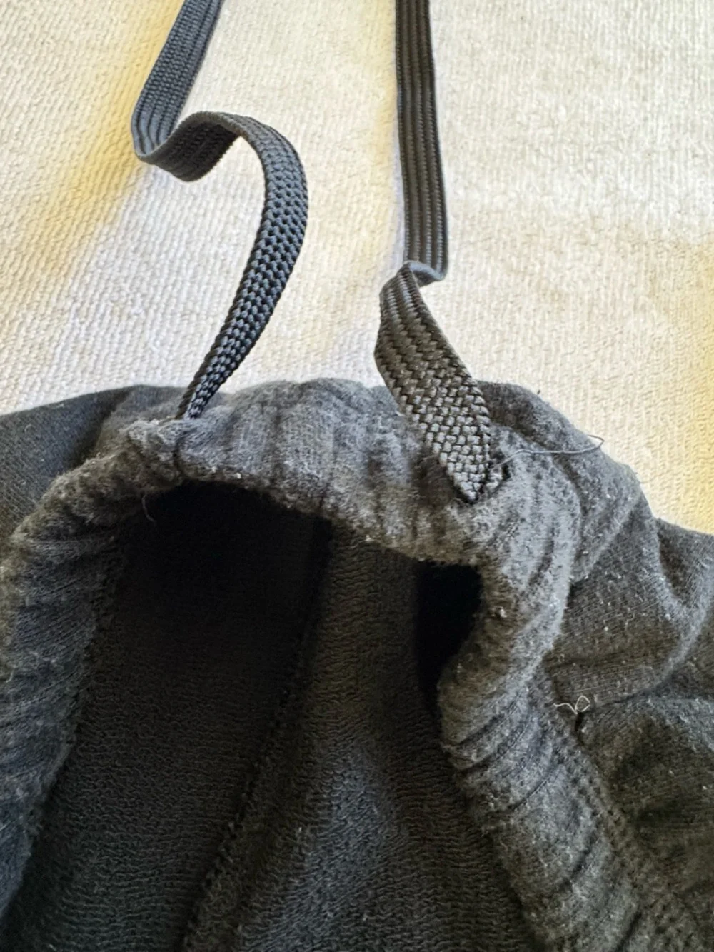 PINK Victoria's Secret Black Jogger Pants with White Logo Stripes - Picture 7 of 7